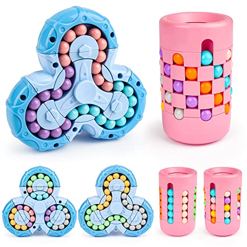 deAO Magic Bean Rotating Cube, Rotierender Fingerwürfel Intelligenz Spiele IQ Game Dekompression Puzzle Toys, Fingerwürfel-Puzzle-Spielzeug Angst Linderung Spielzeug für Kinder Teens Erwachsene von deAO