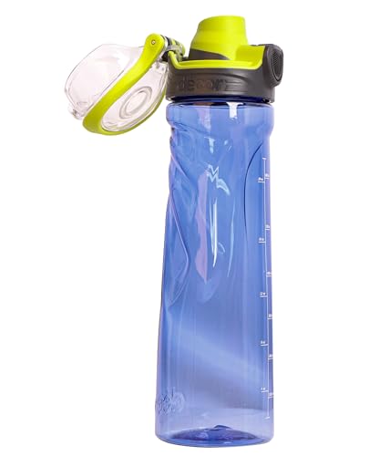 Décor - Athletic One Touch Tritan Flasche | One Touch Flip Cap zum einhändigen Trinken | Perfekt zum Trainieren und wenn Sie unterwegs sind | 750ml - Blau von Décor