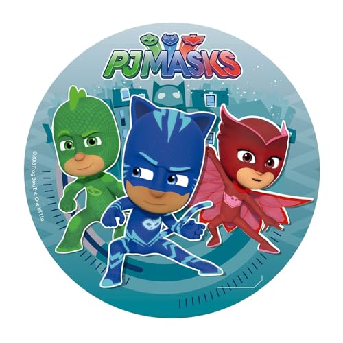 Dekora - 160132 PJ Masks Tortenaufleger aus Esspapier|aus Reispapier| - 20 cm von dekora