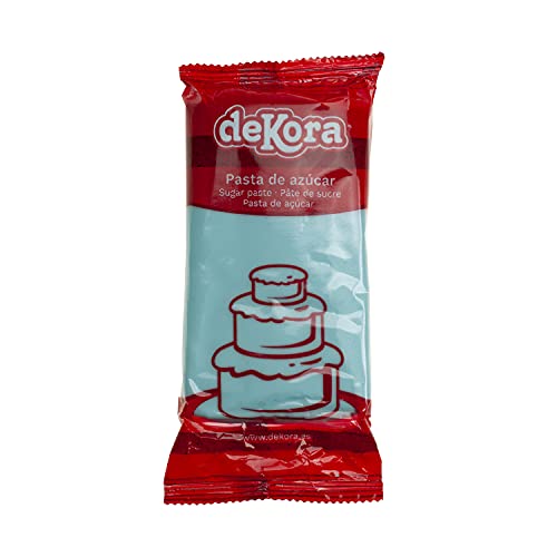 Dekora - Kuchendeko Fondant Himmelblau - Tortenfondant Zuckerpaste für Torten und Cupcakes - Rollfondant für die Herstellung aller Arten von Dekorationen - Einfaches Formen - 250 g von dekora