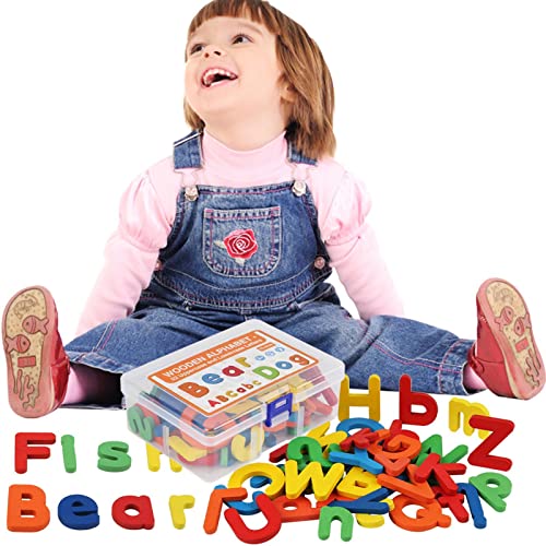 Alphabet Puzzle | Holz Buchstabenblock Für Kindergarten | Alphabet Lernpuzzles Für Kinder, Vorschule Pädagogisches Spielzeug Geschenk Für Jungen Mädchen Alter 3+ Delr von delr