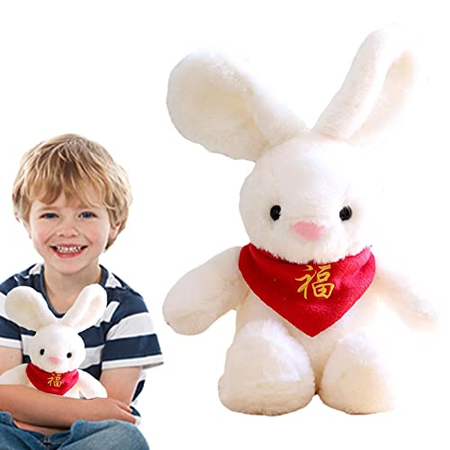 Frühlingsfest Kaninchen Plüsch,Cute Bunny Plüsch Chinesisches Neujahr Gefüllte Puppe Spielzeug - Jubiläum Favor Liefert Geburtstagsgeschenke für Valentinstag Hochzeit Delr von delr