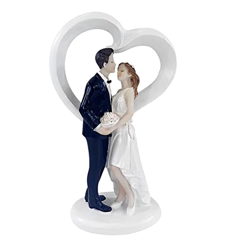 Hochzeitstorte Toppers Braut Und Bräutigam | Hochzeit Figur Kuchen Topper im europäischen Stil,Engagement Kuchen Topper Paare Figur zum Valentinstag Heiratsantrag Hochzeitstag Delr von delr