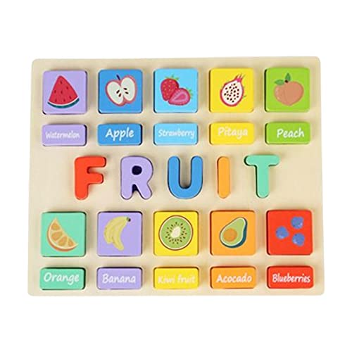 Hölzerne Alphabet Puzzle - Holzbrettspiel für Kinder Formen,3D Puzzle Frühe Pädagogisches Matching Spiel Chunky Spielzeug Geschenk für Vorschuljahr Alte Jungen Mädchen Delr von delr