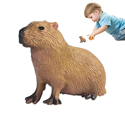 Kleine Capibara-Figur,Cartoon sitzende/stehend Capibara Spielzeugfigur - Wild Authentische Tiere Figur Vorschule Pädagogisches Spielzeug für Kinder Delr von delr