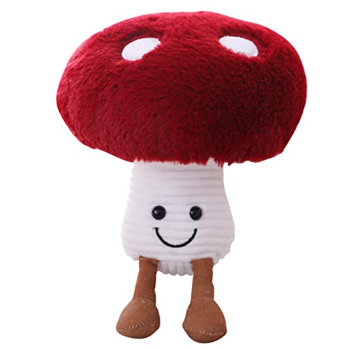 Pilz Plüschtiere - Pilz Kissen - Weiche Plüschpuppe plushie rote Pilz Kissen, gefüllte Plüschkissen Baby Stofftiere Sofa Kissen Dekoration Delr von delr