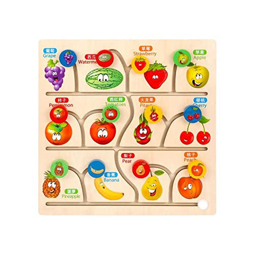 Puzzle Board für Kinder | Hölzerne Intelligenz Spielzeug mit Cartoon-Mustern - Reiseaktivitäten Brain Teasers Geschenk für Kinder spielen Delr von delr