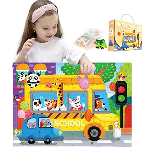 Puzzle für Kinder - Holzpuzzle Early Education Spiel für Kinder | 60 Stück Vorschulkinder Puzzle Set für Kinder Alter 3+, pädagogisches Montessori Lernspielzeug für Delr von delr