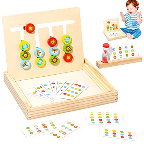 Schiebepuzzles für Kinder | Farbe Tier Matching Logikspiel | Spaß und pädagogisches STEM Leder Geschenkspielzeug für Kinder 4 5 6 Delr von delr