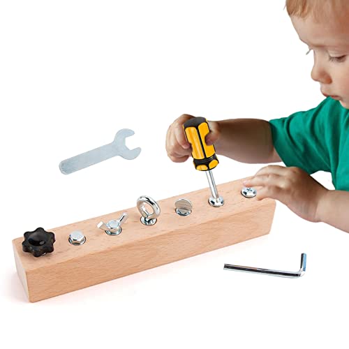 Schraubendreher Board Set | Muttern Passendes Holz Schraubendreher Board Set - Kinder Früh Pädagogisches Familienfest Casual Geschenke für Jungen Mädchen, Basic Life Skills Delr von delr