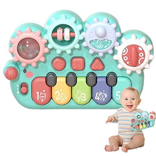 delr Klavier für Babys | Tastatur für Kleinkinder, rund, 360 °, Klaviertastatur für Kleinkinder, multifunktionales Klavier für Babys, Geburtstagsgeschenke für Kinder von delr