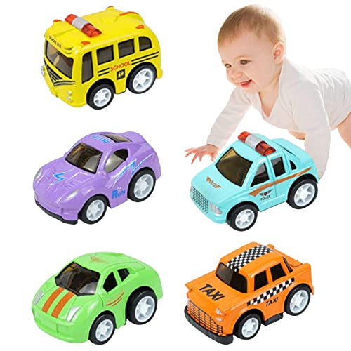 delr Miniaturautos – Druckguss-Fahrzeug-Set, Rennauto, Reibung, mehrfarbig, Goodie Bag Stuffers, Teacher Treasure Prize Box Car Toys von delr