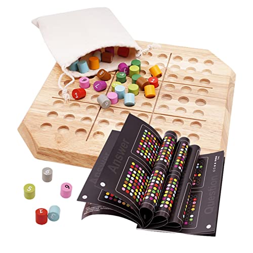delr -Tisch aus Holz, -Tisch mit Holz, Holzbrett und Buch Puzzle, numerisches Denken für Erwachsene und Kinder delr -Tisch aus Holz, -Tisch mit Holz, Holzbrett und Buch Puzzle, numerisches Denken für Erwachsene und Kinder von delr