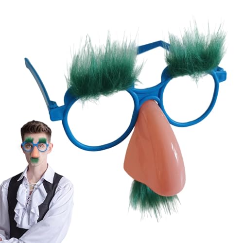 demaxiyad Brille mit Nase und Schnurrbart, Verkleidungsbrille,Lustige Halloween-Brille | Verkleidungsbrille mit lustigen Augenbrauen und Schnurrbart für Kostüm-Halloween von demaxiyad