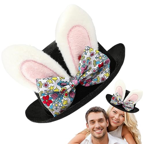 demaxiyad Hasenhut, Osterhasenhut, hoher Hut mit Ohren Bunny Ear Rabbit Hut | festliche Hasenkostümhüte, Cosplay-Zubehör für die demaxiyad Hasenhut, Osterhasenhut, hoher Hut mit Ohren Bunny Ear Rabbit Hut | festliche Hasenkostümhüte, Cosplay-Zubehör für die von demaxiyad