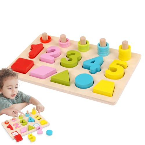 demaxiyad Holz Zahlenpuzzle, Holz Zahlenpuzzle | Holz Nummer Lernboard Holz - Sensorisches Spiel für Kleinkinder, frühkindliche Entwicklungsspielzeug für die demaxiyad Holz Zahlenpuzzle, Holz Zahlenpuzzle | Holz Nummer Lernboard Holz - Sensorisches Spiel für Kleinkinder, frühkindliche Entwicklungsspielzeug für die von demaxiyad