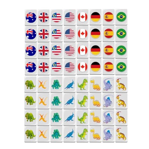 demaxiyad Mahjong Spielsteine Set, Mah Jongg Sets 65 Stück Mahjong Flaggen-Spielblöcke für Familienfeiern, Fluchtblock-Puzzle am Meer demaxiyad Mahjong Spielsteine Set, Mah Jongg Sets 65 Stück Mahjong Flaggen-Spielblöcke für Familienfeiern, Fluchtblock-Puzzle am Meer von demaxiyad