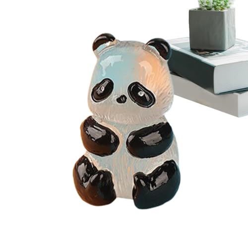 demaxiyad Mini-Panda-Figuren, leuchtende Mini-Pandas aus Kunstharz,Im Dunkeln leuchtende Tierfiguren - Panda-Figuren aus Kunstharz, Pandas für Feengarten, Landschaft, Blumentöpfe und Bastelarbeiten von demaxiyad