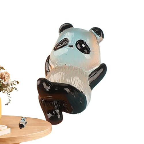 demaxiyad Miniatur-Landschaftsdekoration mit süßen Tieren, winzige Glitzer-Harz-Pandas - Tierfiguren leuchten im Dunkeln - Exquisite handbemalte Panda-Figuren für Feengarten, Landschaft, Blumentöpfe, von demaxiyad