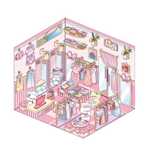 demaxiyad Miniatur-Szenenaufkleber, Cartoon-Szene Aufkleber – Miniatur-Aufkleber für kleine Boutiquen | Hochauflösende Kabinen-Szene Aufkleber für Möbel, Hüllen demaxiyad Miniatur-Szenenaufkleber, Cartoon-Szene Aufkleber – Miniatur-Aufkleber für kleine Boutiquen | Hochauflösende Kabinen-Szene Aufkleber für Möbel, Hüllen von demaxiyad