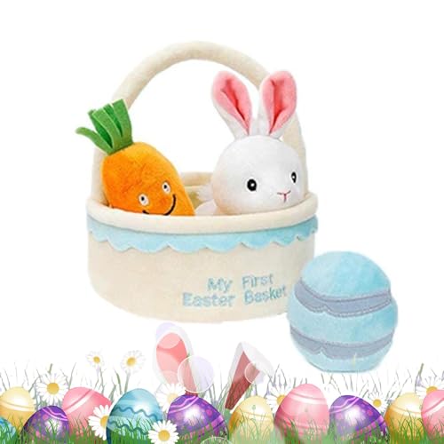 demaxiyad Osterkorb aus Plüsch für Tiere, Spielset aus Plüsch für Osterkorb – 4 x Plüsch-Osterbeutel mit Tieren gefüllt | Tragetaschen: demaxiyad Osterkorb aus Plüsch für Tiere, Spielset aus Plüsch für Osterkorb – 4 x Plüsch-Osterbeutel mit Tieren gefüllt | Tragetaschen: von demaxiyad
