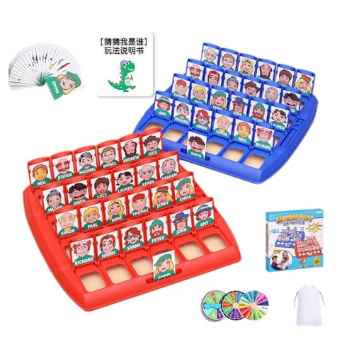 demaxiyad Ratespiel, Ratespiel für Kinder,Brettspiele für Kleinkinder | Brettkartenspiel für Kinder, Ratespiel für 2 Spieler, interaktives Schachbrett zum Erraten von Charakteren von demaxiyad