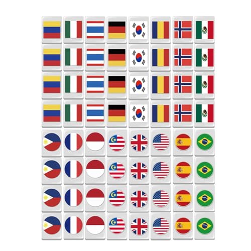 demaxiyad Reise-Mahjong-Set, Mahjong-Spielset | Spielblöcke mit Flaggenmotiv, 65 Teile, Mahjong-Kachelspiel für Familienfeier, Puzzle aus Fluchtblock am Meer demaxiyad Reise-Mahjong-Set, Mahjong-Spielset | Spielblöcke mit Flaggenmotiv, 65 Teile, Mahjong-Kachelspiel für Familienfeier, Puzzle aus Fluchtblock am Meer von demaxiyad