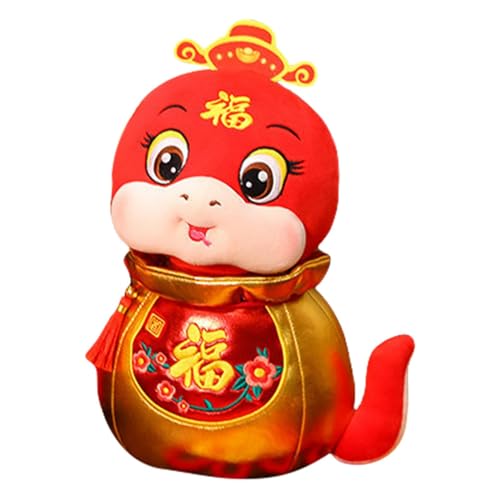 demaxiyad Schlangen-Plüschtier, ausgestopfte Schlangen - Eiförmige 11-Zoll-Maskottchenpuppe „Jahr der Schlange“ - Chinesische Tierpuppe Spielzeug Schlange Kuscheltiere für das chinesische von demaxiyad