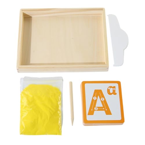 demaxiyad Schreibtabletts aus Sand, Buchstabenplotter aus Sand, Sandtablett-Box aus Holz mit Stift, Sand und Karten | Lernaktivitäten im Vorschule, sensorisches Spielzeug demaxiyad Schreibtabletts aus Sand, Buchstabenplotter aus Sand, Sandtablett-Box aus Holz mit Stift, Sand und Karten | Lernaktivitäten im Vorschule, sensorisches Spielzeug von demaxiyad