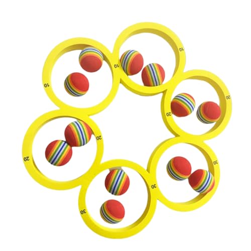 demaxiyad Spielzeug für Pool, lustiges Schwimmendes Wurfspiel mit 12 Regenbogenbällen, sicheres EVA-Material, verstärkt die Interaktion der Eltern, für Wasserpark, Garten und demaxiyad Spielzeug für Pool, lustiges Schwimmendes Wurfspiel mit 12 Regenbogenbällen, sicheres EVA-Material, verstärkt die Interaktion der Eltern, für Wasserpark, Garten und von demaxiyad