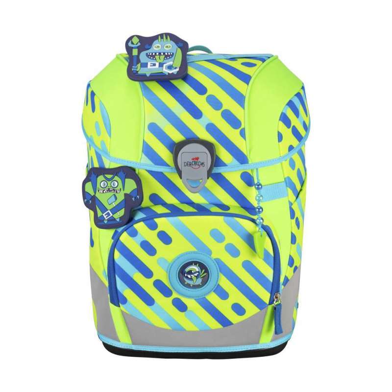 DERDIEDAS Schulrucksack ErgoFlex TINY Set - 6 tlg für Jungen, DerDieDas Designs Exklusiv Neon Monster DERDIEDAS Schulrucksack ErgoFlex TINY Set - 6 tlg für Jungen, DerDieDas Designs Exklusiv Neon Monster von derdiedas