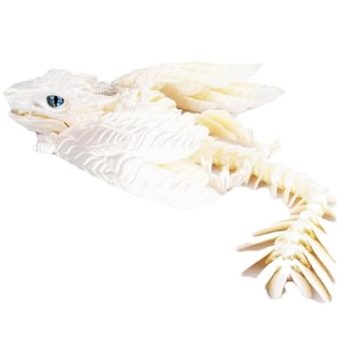 Gefiederter Wyvern-Drache, 3D-Gedruckter Drache, Beweglicher Drache, Fidget-Drache, Fliegender Drache Mit Mehreren Gelenkbewegungen Und Federdetails | Desktop-Haustier von dewdat