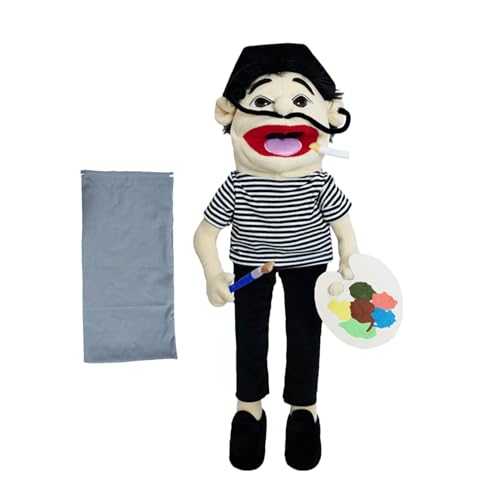 Jeffy Puppet Plüschtierpuppe, Lustiges Puppenspielzeug Mit Funktionierendem Mund – Gefüllte Handpuppen, Weiches Plüschspielzeug Für Jung-en Und Mädchen, 35 cm von dewdat