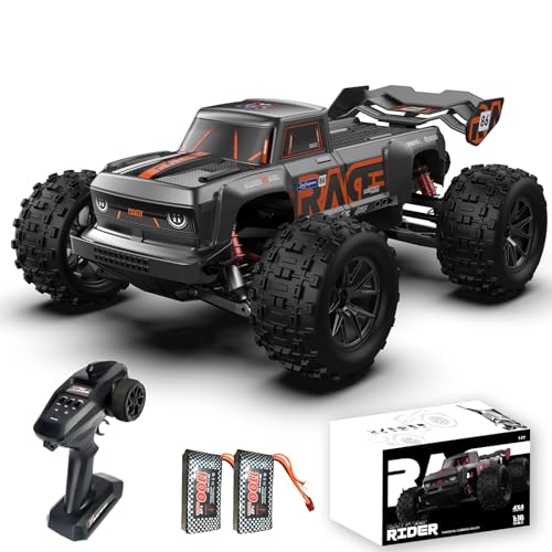 dexinco Ferngesteuertes Auto, 1:16 Hobby RC Auto, 40 km/h Ferngesteuerter Hochgeschwindigkeits-LKW, 4WD Offroad Monster RC Truck, All Terrain IPX4 Wasserdicht RTR RC Buggy, RC Crawler mit 2 Akku von dexinco