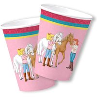 Bibi und Tina Becher aus Pappe, Einwegbecher im 8er Pack, 200ml von dh-konzept