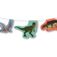 Dinosaurier Motiv-Girlande für Dinoparty aus Pappe, 3,5 m, 1 Stück von dh-konzept