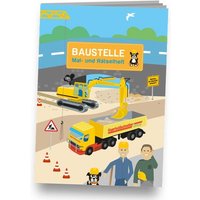 Gastgeschenke Mal-und Rätselheft "Baustelle", DIN A6 zum Kindergeburtstag von dh-konzept