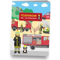 Gastgeschenke - Mal-und Rätselheft "Feuerwehr", DIN A6 von dh-konzept