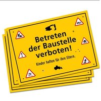 Platzset Baustellen Party, gelbe Papier-Deckchen im 6er Pack von dh-konzept