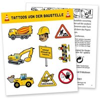 Tattoobogen "Baustelle" mit 9 Tattoos von dh-konzept