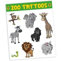 Tattoobogen "Zootiere" mit 8 Tattoos von dh-konzept