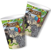 Zoo Becher, Zoo Kindergeschirr, 8 Stk, Vol. 200ml von dh-konzept