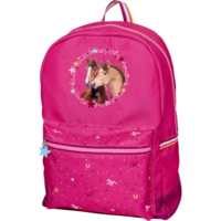 DIE SPIEGELBURG 0015266 Rucksack Pferdefreunde (pink, mit Glimmer+Stickerei) von die spiegelburg