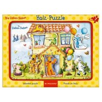 DIE SPIEGELBURG 14447 Holz-Puzzle In der Villa Siebenklein - Die Lieben Sieben (7 Teile) von die spiegelburg