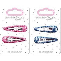 DIE SPIEGELBURG 14898 Haarclip Glitzer rosa + blau beautiful Stars, sortiert von die spiegelburg