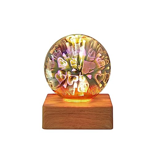 dijiusidy 3D LED Nachtlicht Desktop Nacht Wohnzimmer Nachtlicht Lampe Innen Büro Home Beleuchtung Dekor Personalisierte Geschenke, Herz von dijiusidy