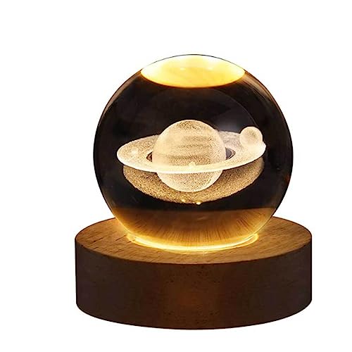 dijiusidy Crystal Ball Nachtlicht USB Wohnheim Wohnzimmer Schlafzimmer Küche Kinderzimmer Ornament Nachttischlampe für Kinder Erwachsene von dijiusidy