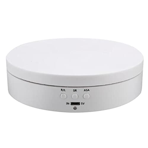 dijiusidy Elektrischer drehbarer Ausstellungsstand aus Kunststoff, Verstellbarer Drehteller, kosmetischer Smartphone Halter, Fotozubehör, Weiß, Matt dijiusidy Elektrischer drehbarer Ausstellungsstand aus Kunststoff, Verstellbarer Drehteller, kosmetischer Smartphone Halter, Fotozubehör, Weiß, Matt von dijiusidy