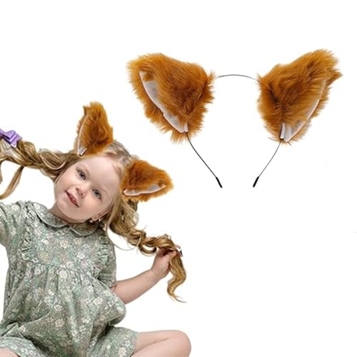 dinghaole Fuchs Ohren, Fuchs-Kostüm-Stirnband mit Fuchsohren, Tierkostüm für Kostüme, Faschingskostüm Fuchs Cosplay für Karneval Halloween Tierkostüm Fuchs Ohren Cosplay von dinghaole