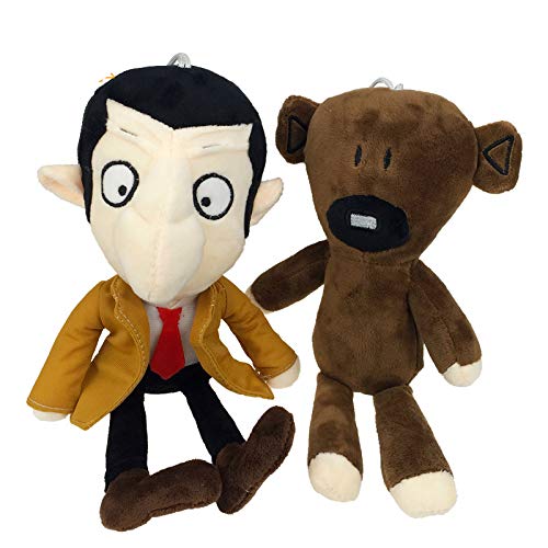 Plüschtier 2 Stück / Set Lustiges Mr Bean Teddybär Komödie Gefüllte Cartoon Plüsch Entzückende Filmfigur Niedliche braune Tiere Weiche Puppen für Geschenke für Kinder von dingtian